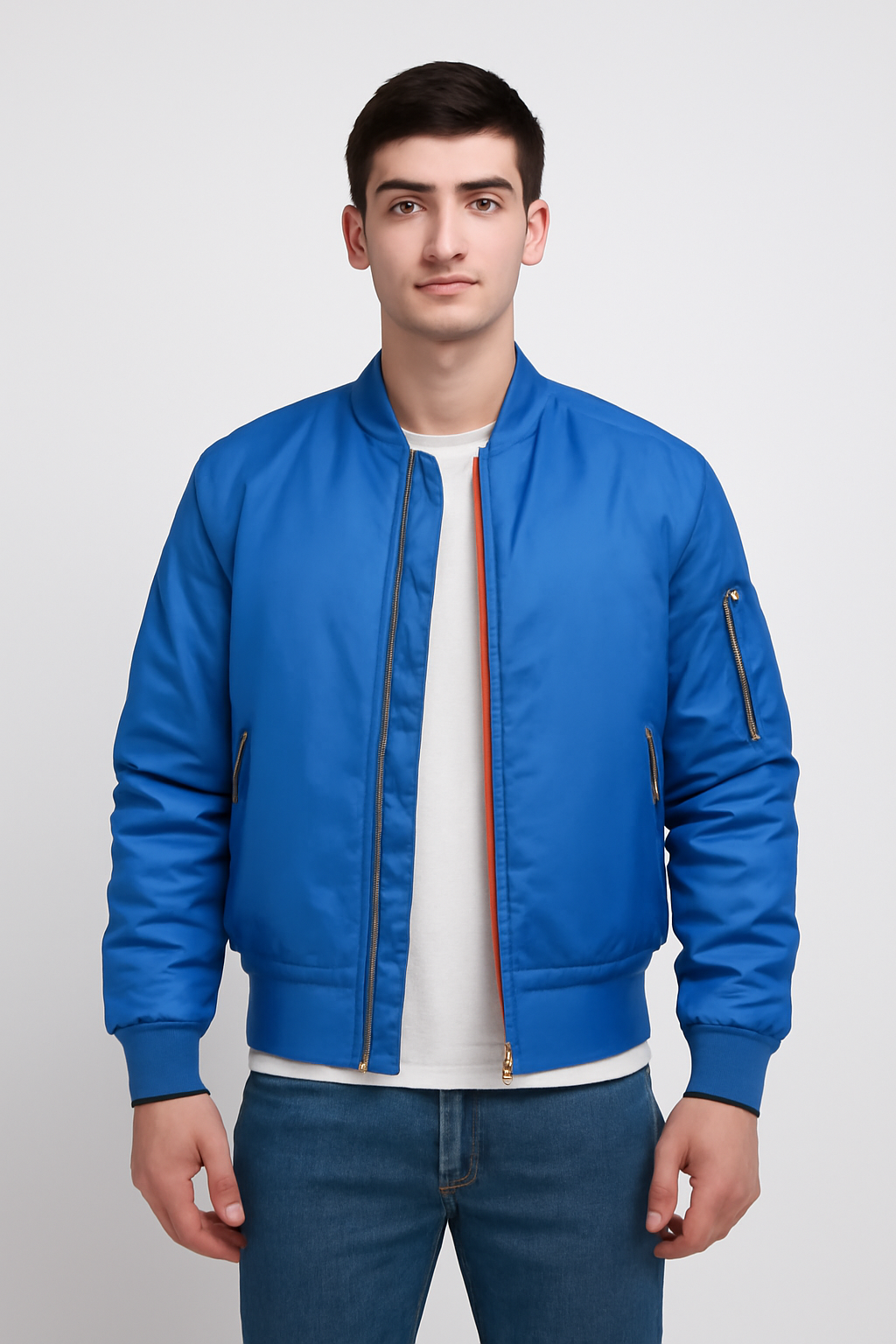 Elijah | Classic Bomber Jacket with Utility Zipper Detail