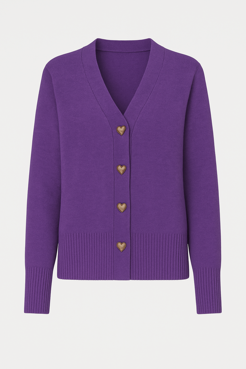 Aveline | Women's Heart-Button Knit Cardigan