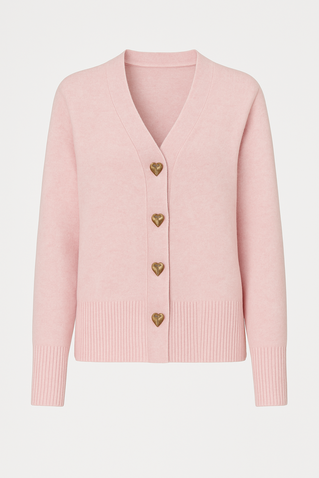 Aveline | Women's Heart-Button Knit Cardigan
