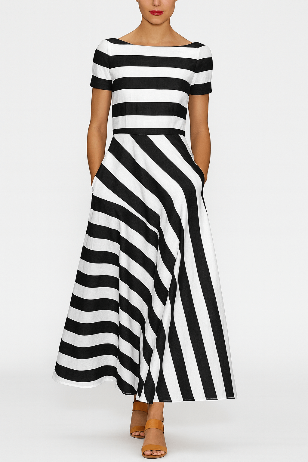 Alina | Striped Elegant Maxi Dress