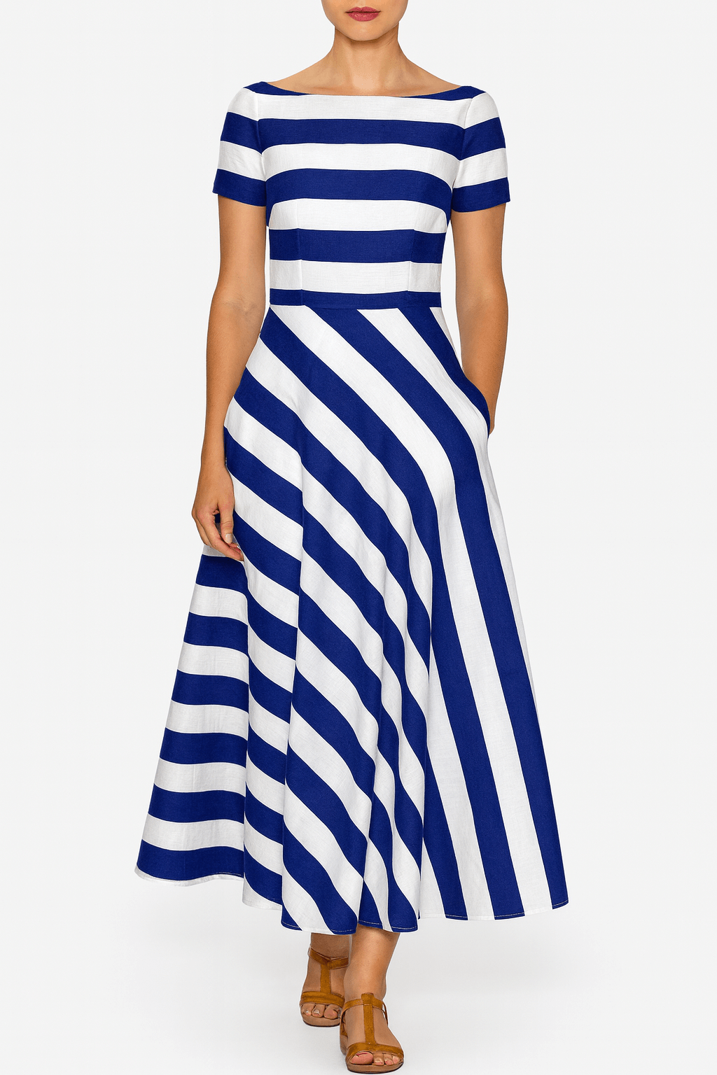Alina | Striped Elegant Maxi Dress