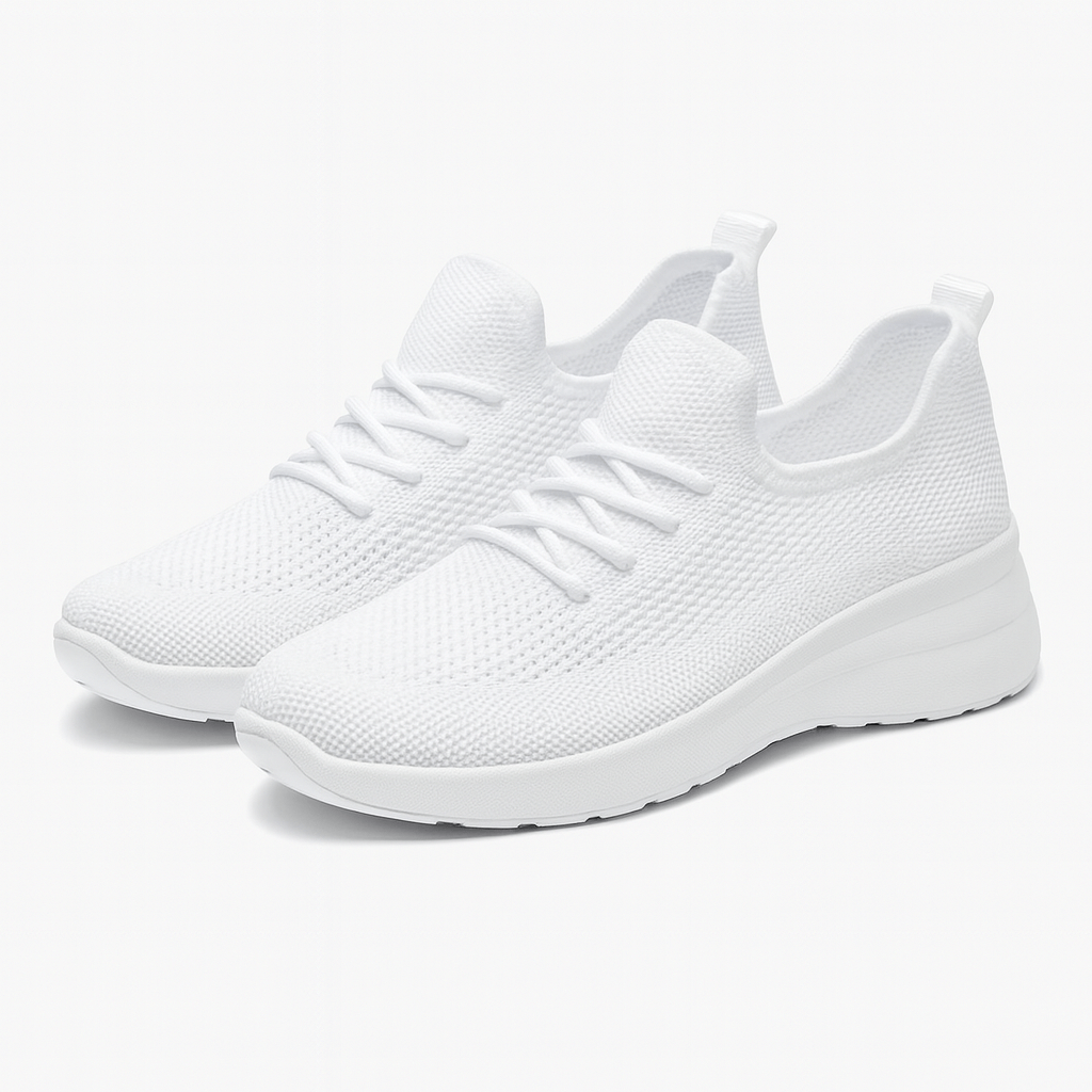 Elena | White Slip-On Sneakers