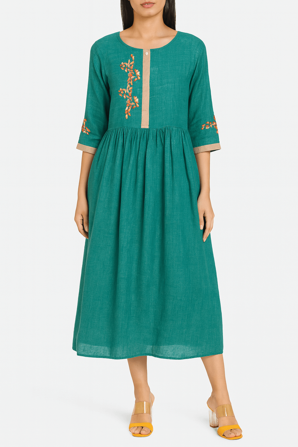 Paisley | Embroidered Linen Dress