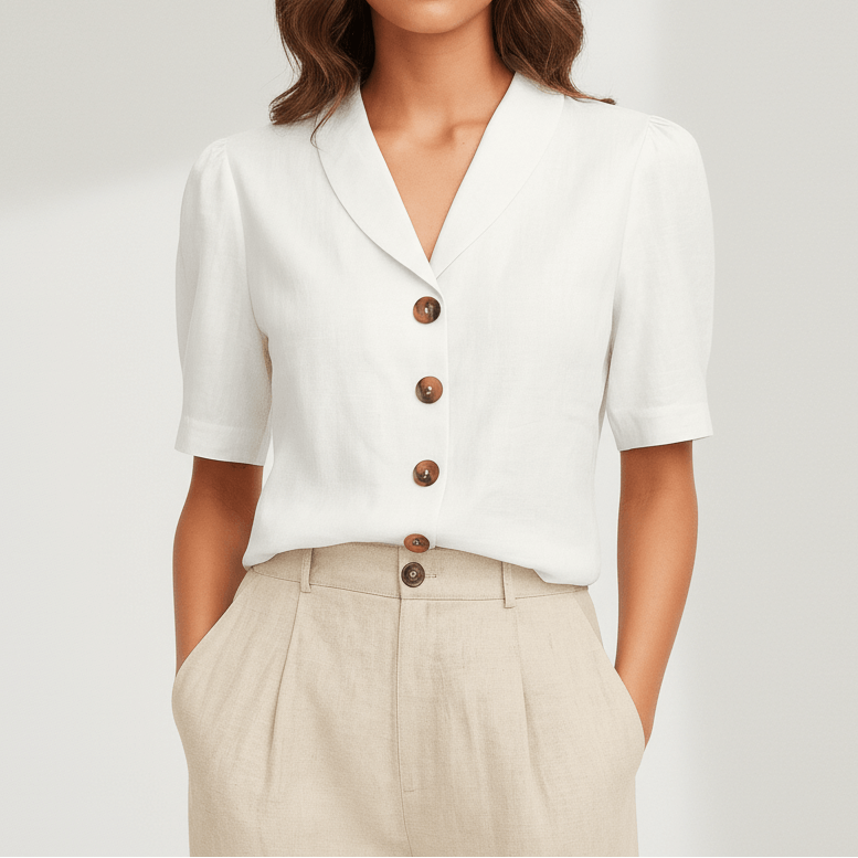 Elise – Classic Collar Blouse