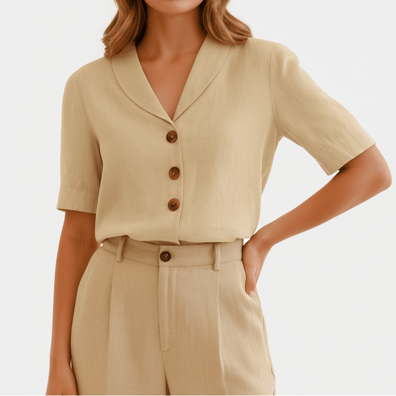 Elise – Classic Collar Blouse