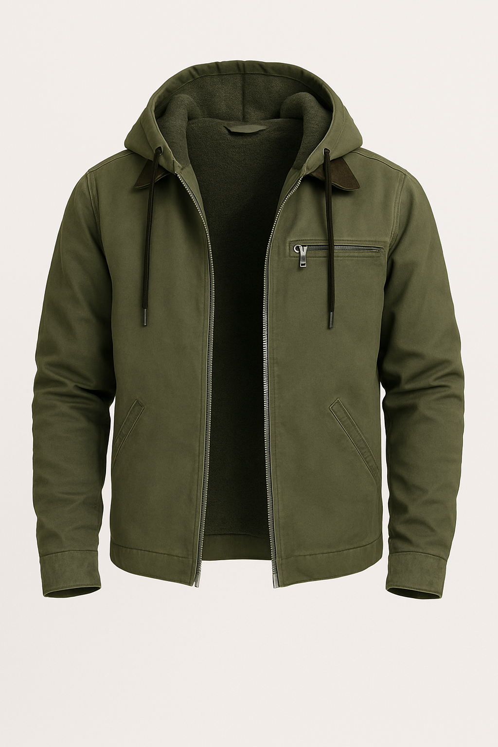 Luca | Stylish Fleece-Lined Hooded Jacket