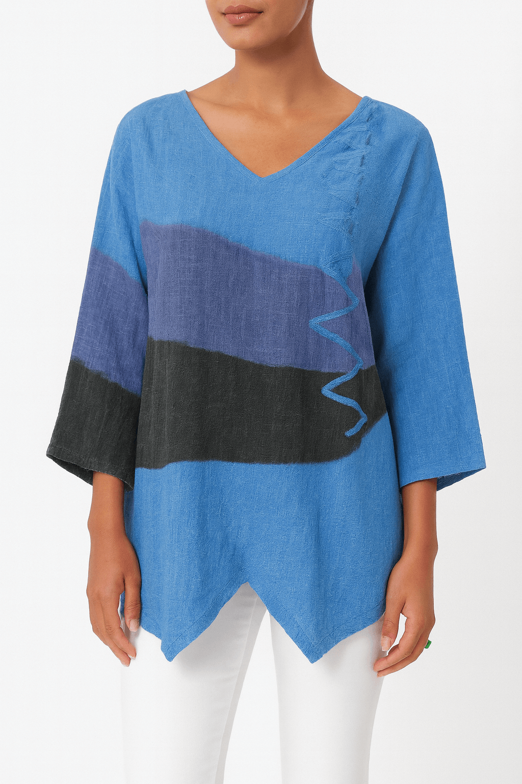 Leona | Colorblock Vneck Tunic