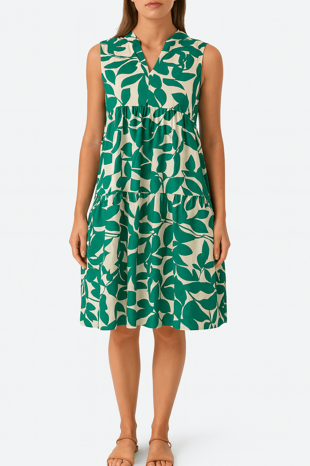 Celine | Sleeveless Abstract Print Summer Dress