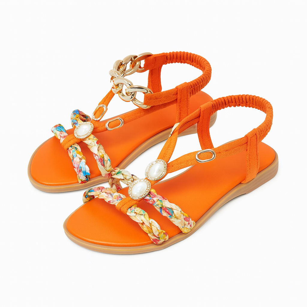 Marielle | Slingback Sandals with Pearl Detailing