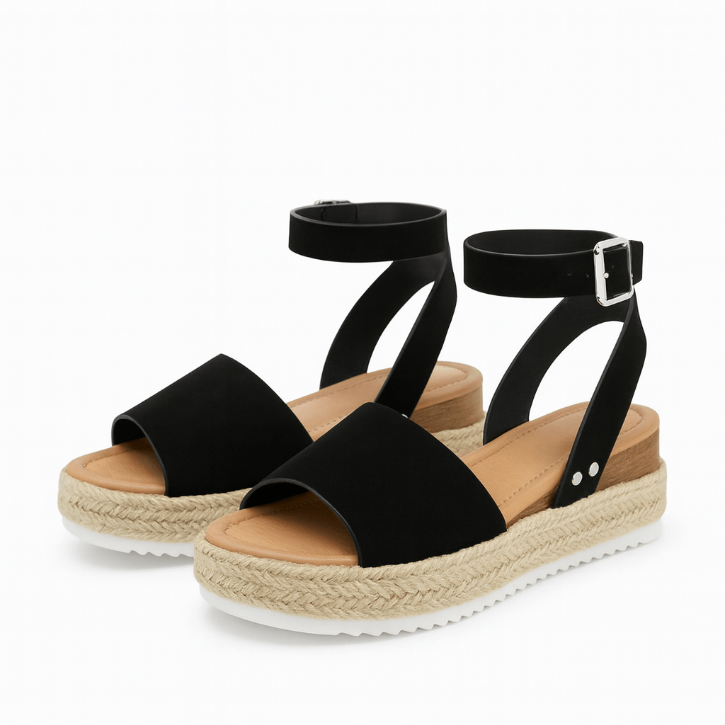 Alina | Open-Toe Wedge Platform Sandals