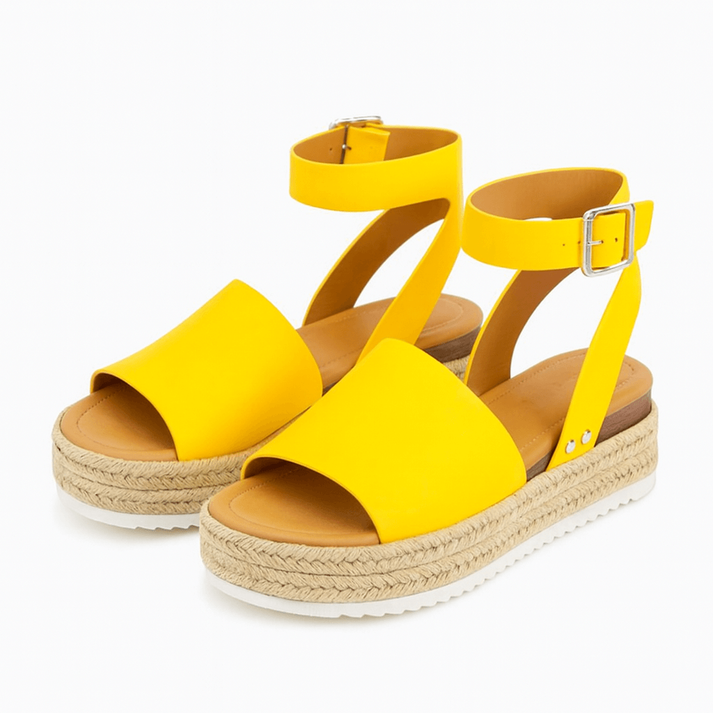 Alina | Open-Toe Wedge Platform Sandals
