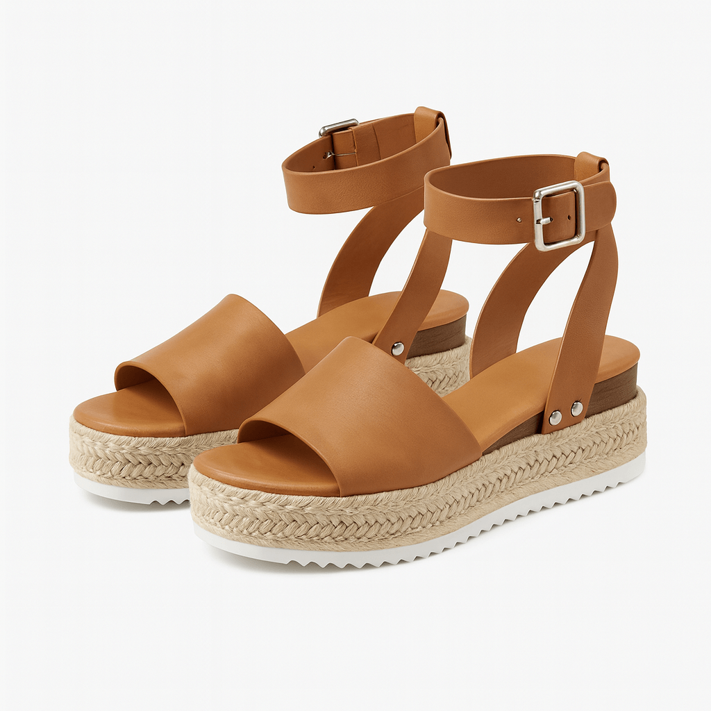 Alina | Open-Toe Wedge Platform Sandals