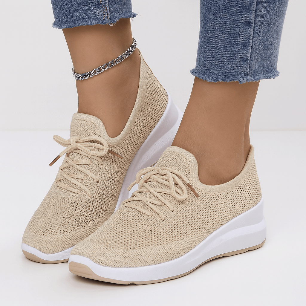 Elena | White Slip-On Sneakers