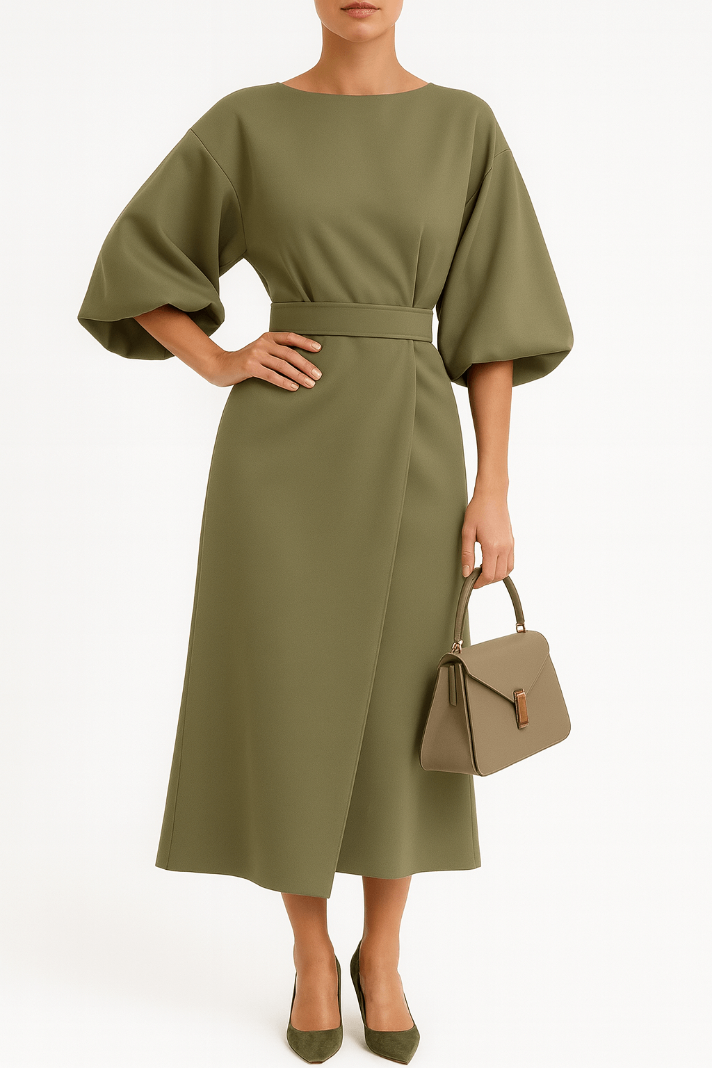 Clara | Balloon Sleeve Dress