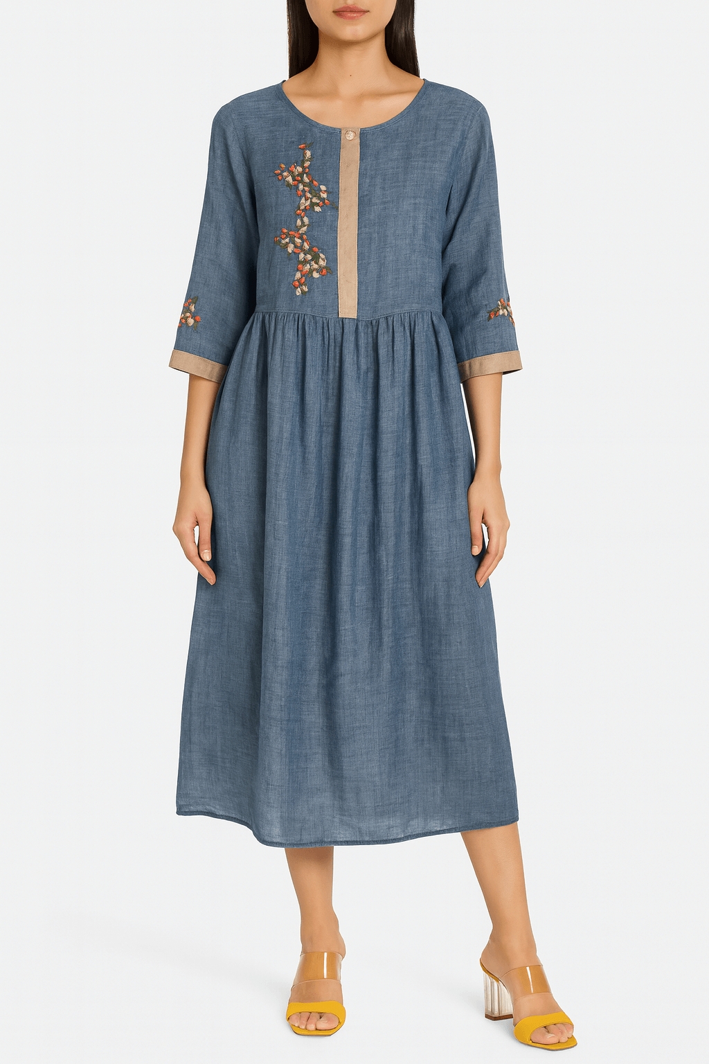 Paisley | Embroidered Linen Dress