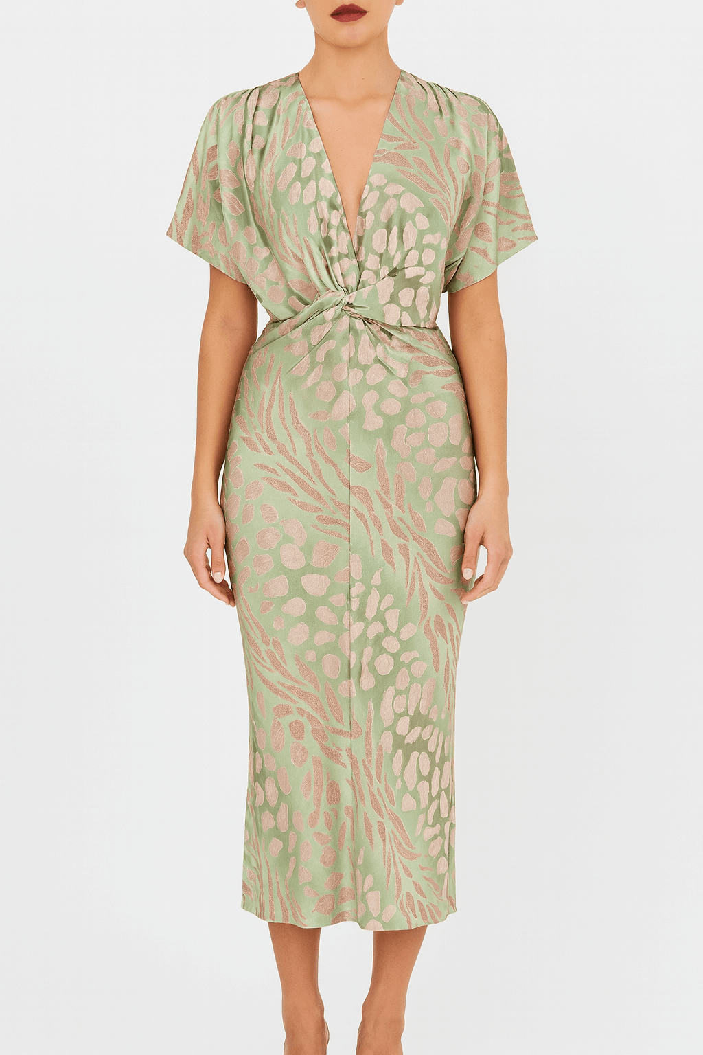 Noelle | Printed Satin Dress