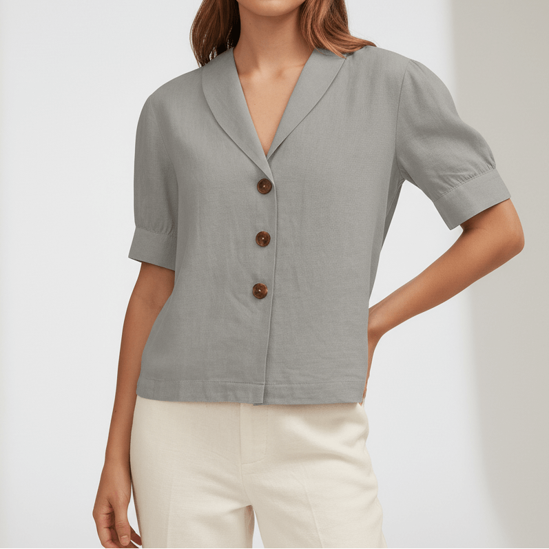 Elise – Classic Collar Blouse
