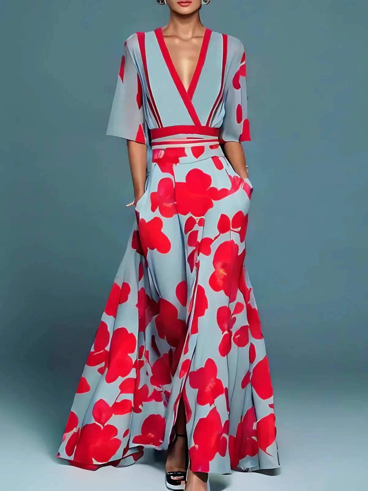 Claire | Women's Elegant Maxi Floral Dress