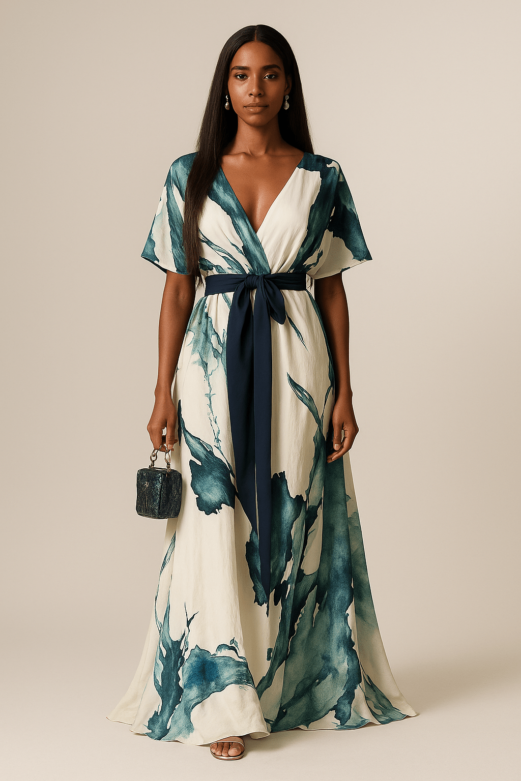 Arwen | Tie-Waist Wrap Maxi Dress